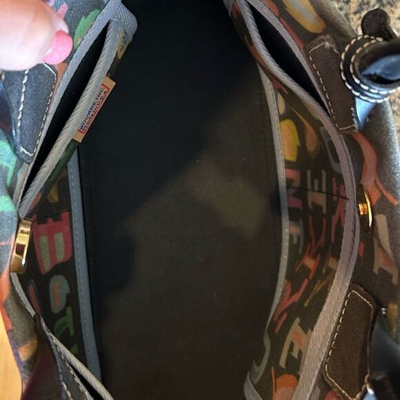 Dooney & Bourke Satchel with Vibrant D&B Pattern - Picture 4 of 4